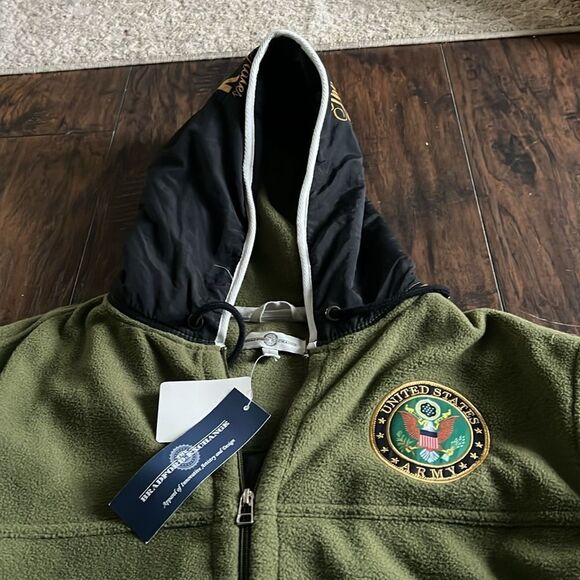 Bradford Exchange US Army Fleece Jacket Coat with Hood size  Large NWT - Picture 2 of 11